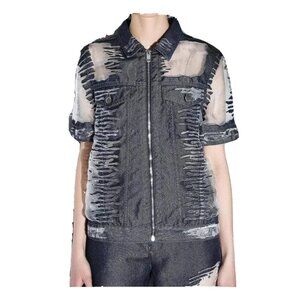 $498 Diesel Women’s F-J-07 Short Sleeves Trucker Jacket Size S